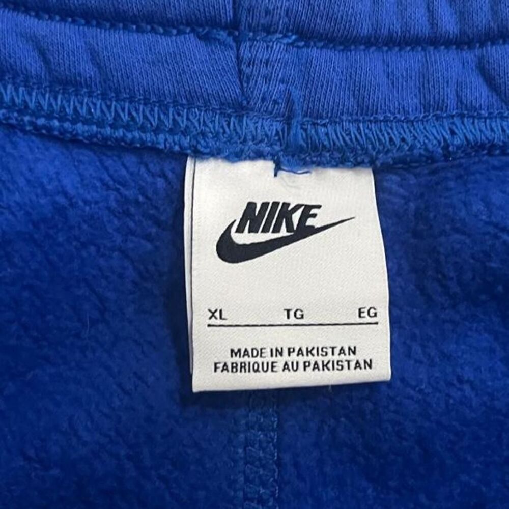 Nike Club Fleece Joggers Royal Blue Embroidered Swoosh Sweatpants XL - Picture 2 of 5